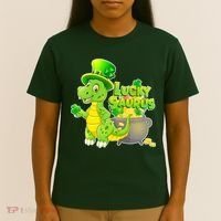 Lucky-Saurus St Patrick's Day T-Shirt thumb 4