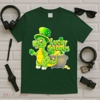 Lucky-Saurus St Patrick's Day T-Shirt thumb 5