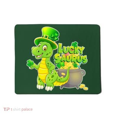 Lucky-Saurus St Patrick's Day Mousepad