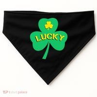 Lucky Shamrock St.Patrick's Day USA-Made Doggie Bandana thumb 0