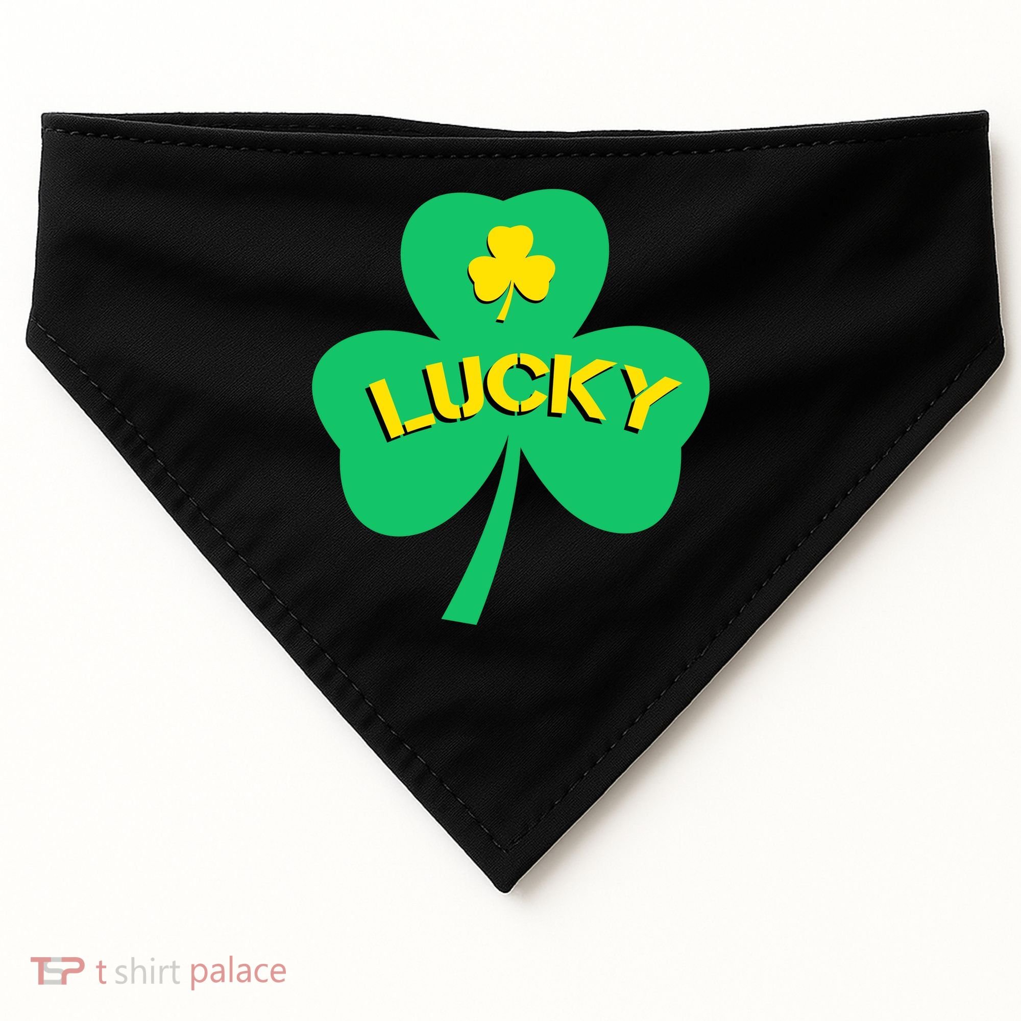 Lucky Shamrock St.Patrick's Day USA-Made Doggie Bandana