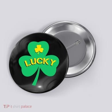 Lucky Shamrock St.Patrick's Day Button