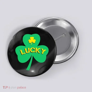 Lucky Shamrock St.Patrick's Day Button