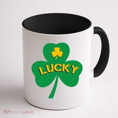 Lucky Shamrock St.Patrick's Day Coffee Mug back
