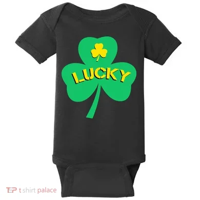 Lucky Shamrock St.Patrick's Day Baby Bodysuit