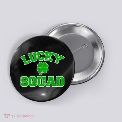 Lucky Squad Irish Clover Button