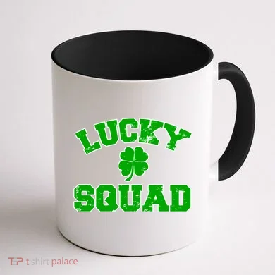 Lucky Squad Irish Clover Coffee Mug back