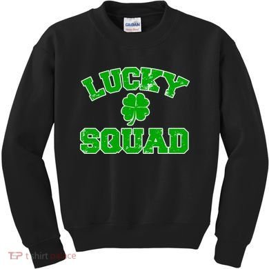 Lucky Squad Irish Clover Kids Sweatshirt