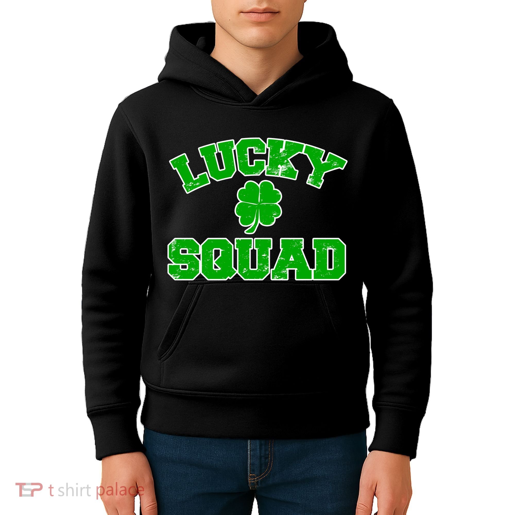 Lucky Squad Irish Clover Kids Hoodie