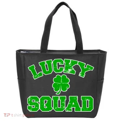Lucky Squad Irish Clover Tote Bag