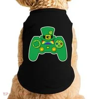 Lucky St Patrick's Day Video Game Controller Doggie Tank thumb 0