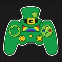 Lucky St Patrick's Day Video Game Controller Doggie Tank thumb 4