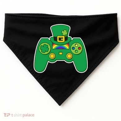 Lucky St Patrick's Day Video Game Controller USA-Made Doggie Bandana