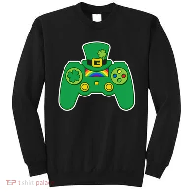 Lucky St Patrick's Day Video Game Controller Sweatshirt
