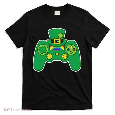 Lucky St Patrick's Day Video Game Controller T-Shirt