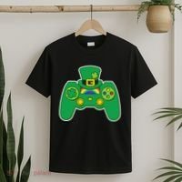 Lucky St Patrick's Day Video Game Controller T-Shirt thumb 2