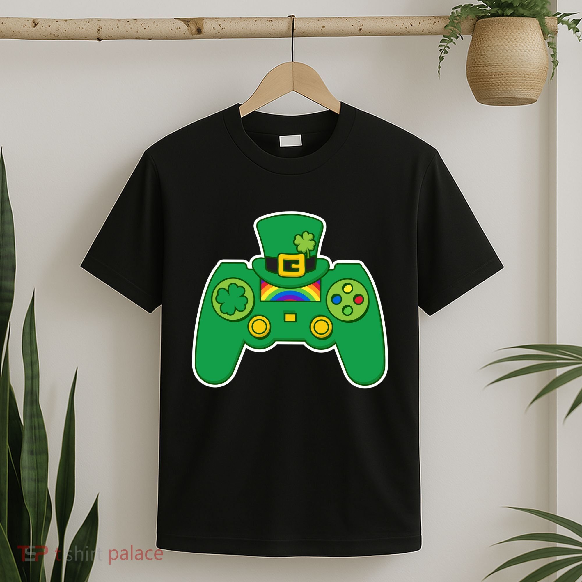 Lucky St Patrick's Day Video Game Controller T-Shirt