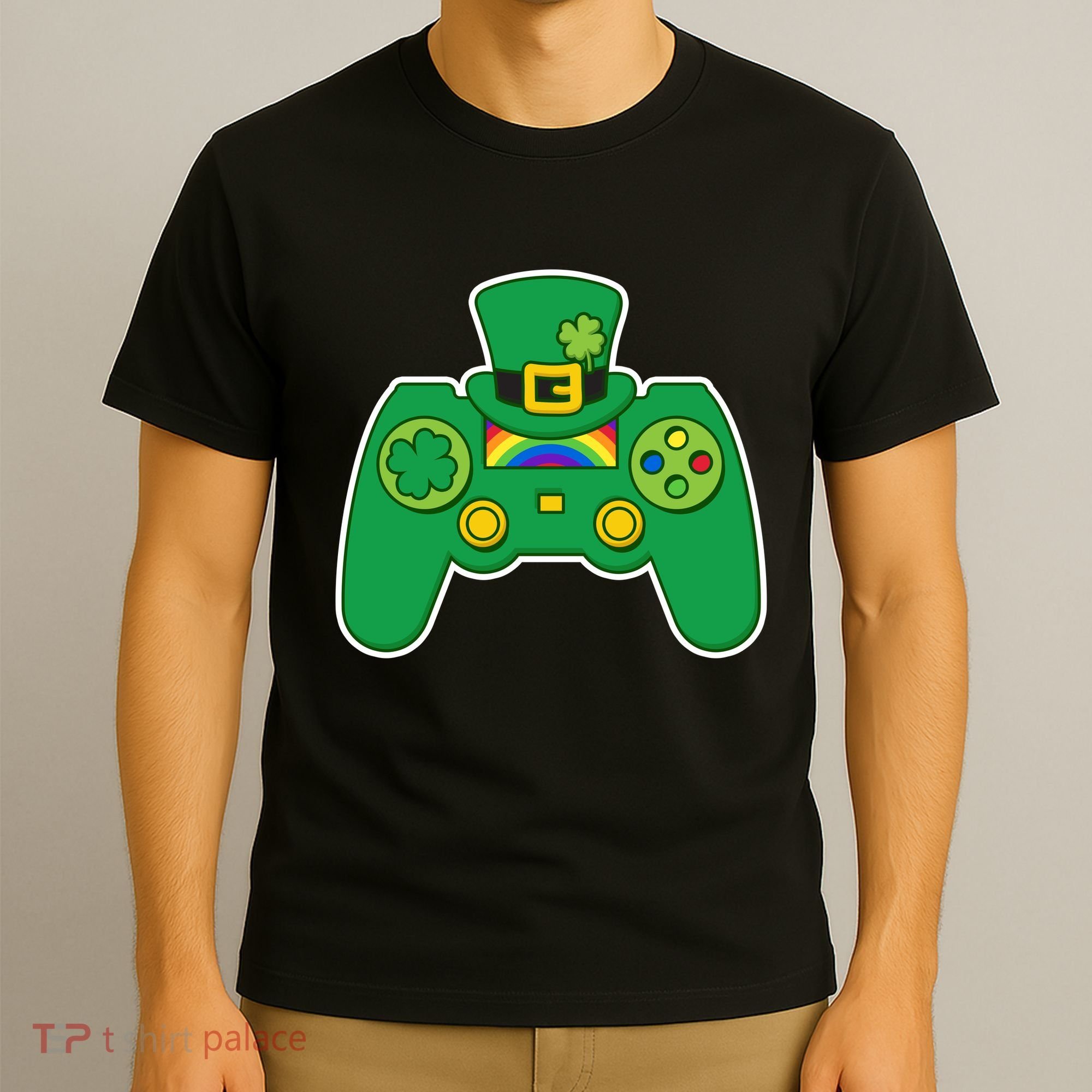 Lucky St Patrick's Day Video Game Controller T-Shirt