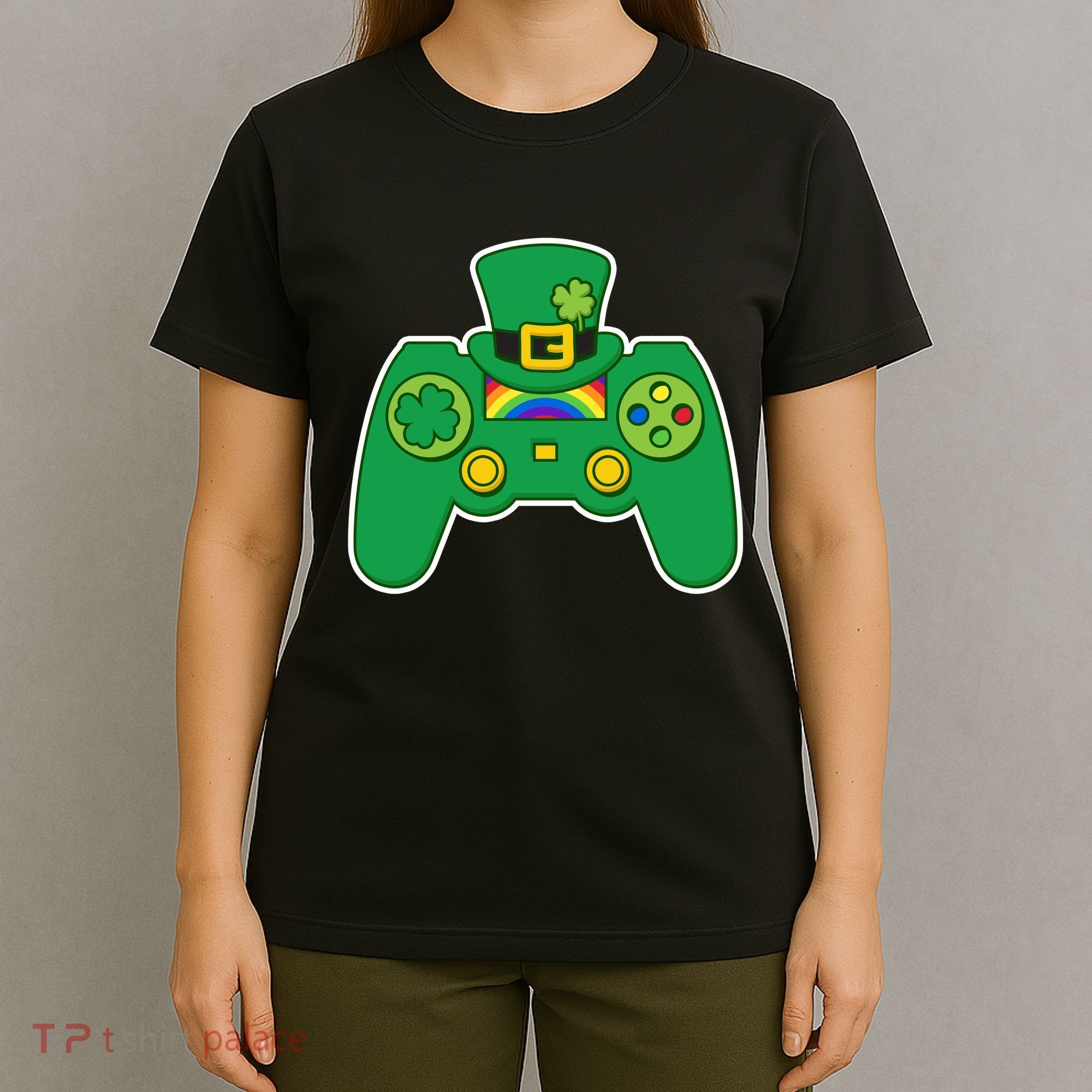 Lucky St Patrick's Day Video Game Controller T-Shirt
