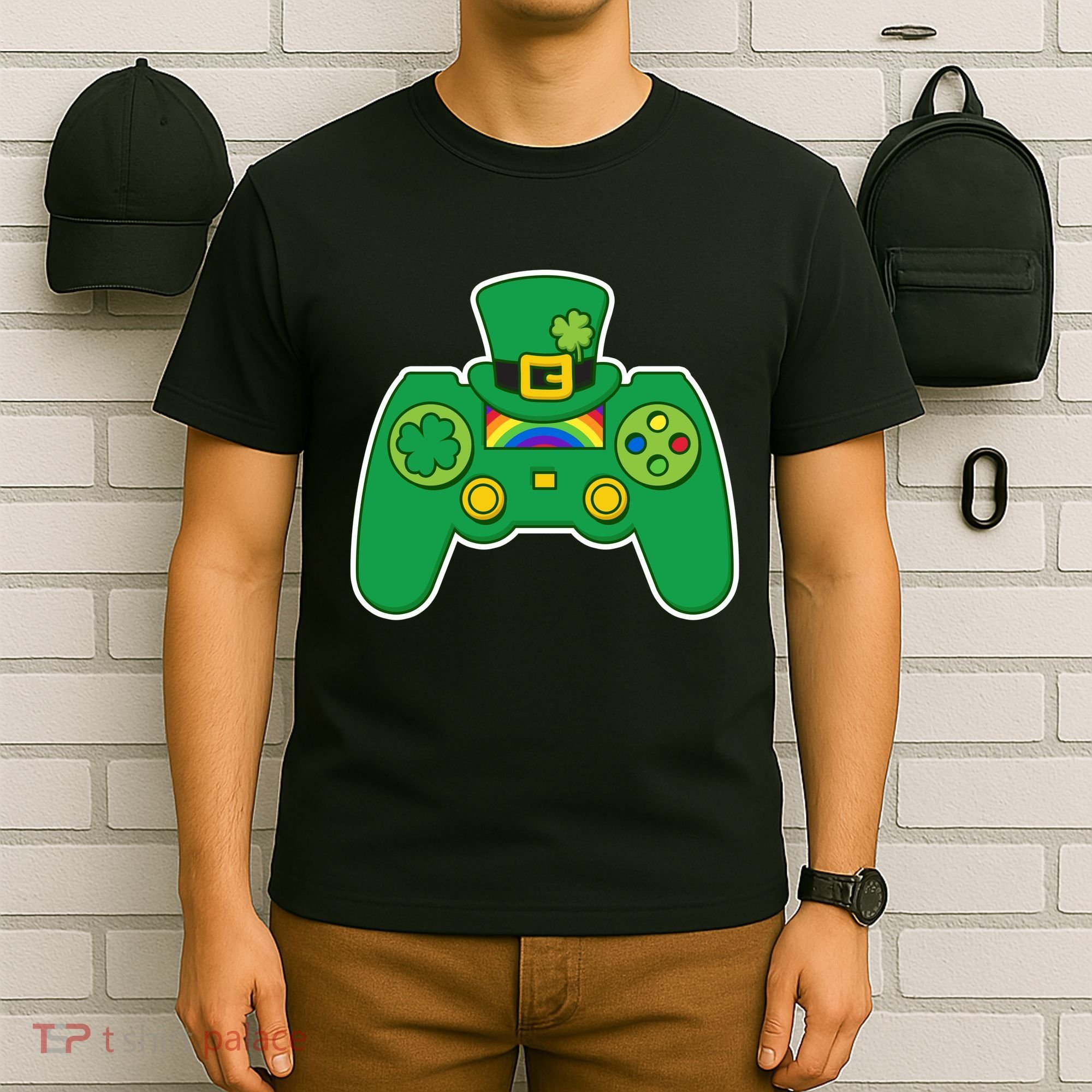 Lucky St Patrick's Day Video Game Controller T-Shirt