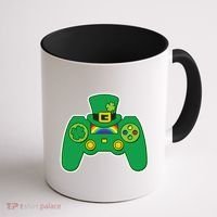 Lucky St Patrick's Day Video Game Controller Coffee Mug thumb 1