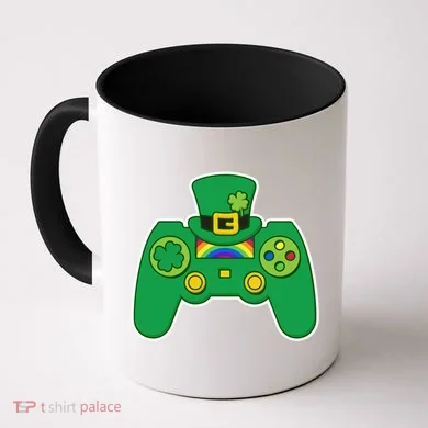 Lucky St Patrick's Day Video Game Controller Coffee Mug