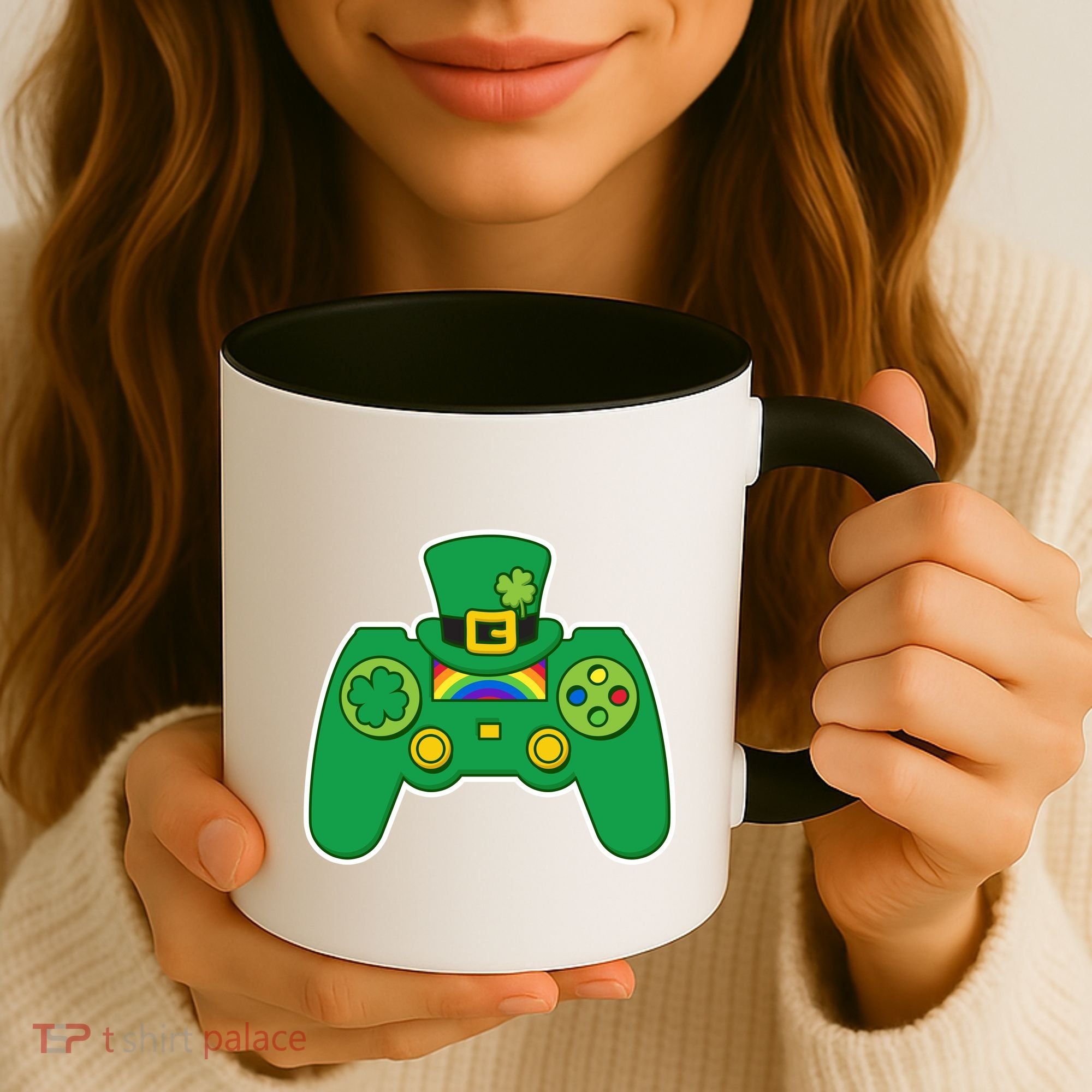 Lucky St Patrick's Day Video Game Controller Coffee Mug