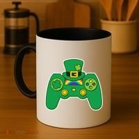 Lucky St Patrick's Day Video Game Controller Coffee Mug thumb 4