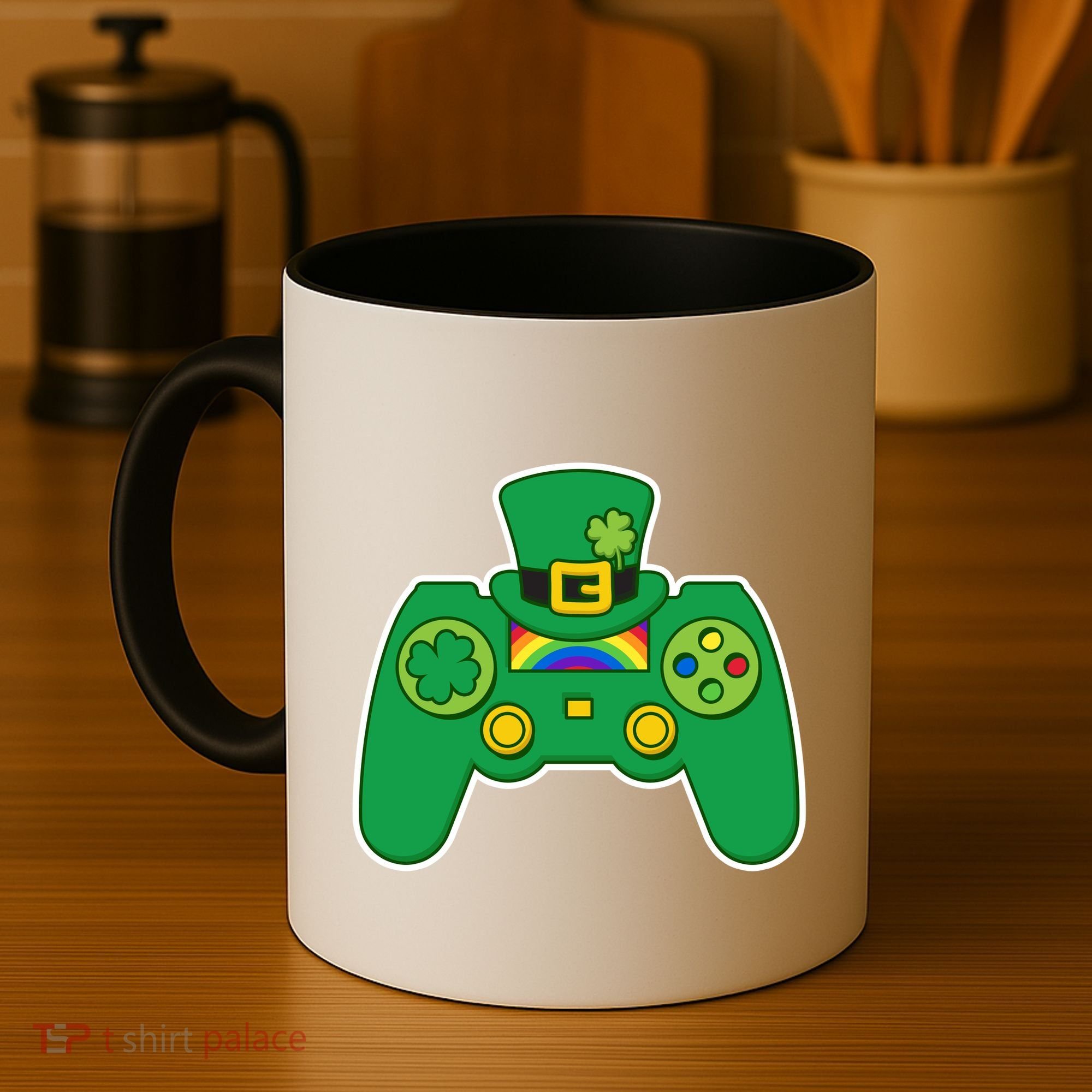 Lucky St Patrick's Day Video Game Controller Coffee Mug