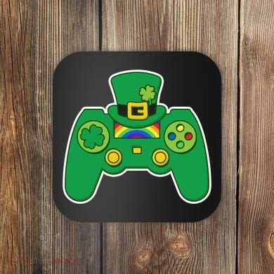 Lucky St Patrick's Day Video Game Controller Coaster
