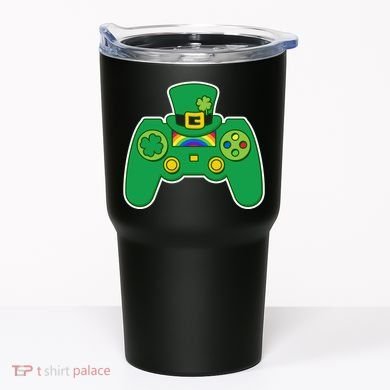 Lucky St Patrick's Day Video Game Controller Tumbler
