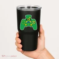 Lucky St Patrick's Day Video Game Controller Tumbler thumb 2
