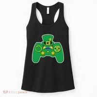 Lucky St Patrick's Day Video Game Controller Women's Tank Top thumb 0