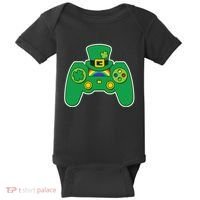 Lucky St Patrick's Day Video Game Controller Baby Bodysuit thumb 0