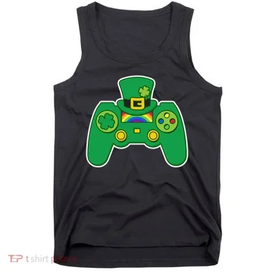 Lucky St Patrick's Day Video Game Controller Tank Top