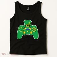 Lucky St Patrick's Day Video Game Controller Tank Top thumb 2