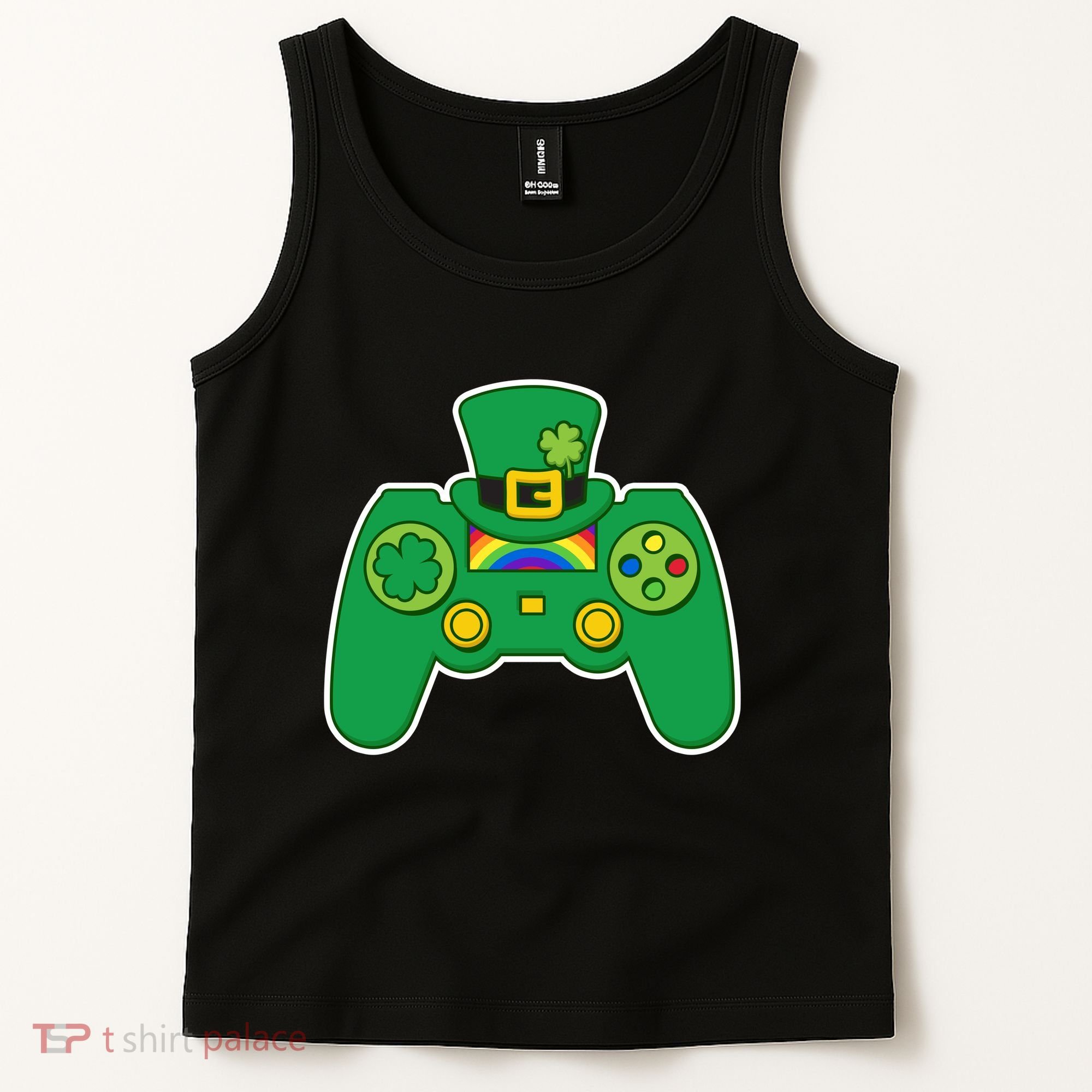 Lucky St Patrick's Day Video Game Controller Tank Top