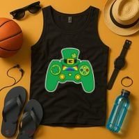 Lucky St Patrick's Day Video Game Controller Tank Top thumb 4