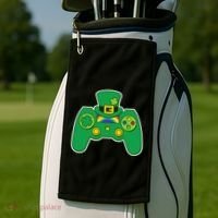 Lucky St Patrick's Day Video Game Controller Golf Towel thumb 2