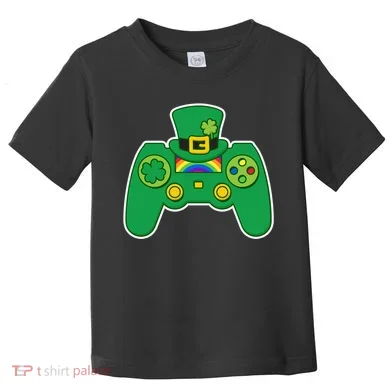 Lucky St Patrick's Day Video Game Controller Toddler T-Shirt