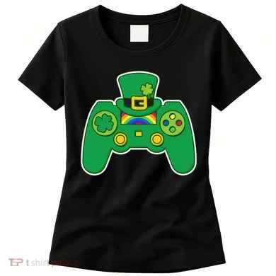 Lucky St Patrick's Day Video Game Controller Women's T-Shirt
