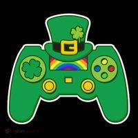 Lucky St Patrick's Day Video Game Controller Kids T-Shirt thumb 4