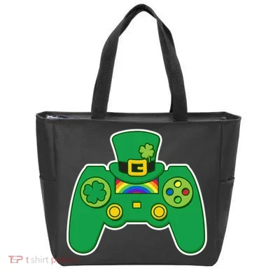 Lucky St Patrick's Day Video Game Controller Tote Bag