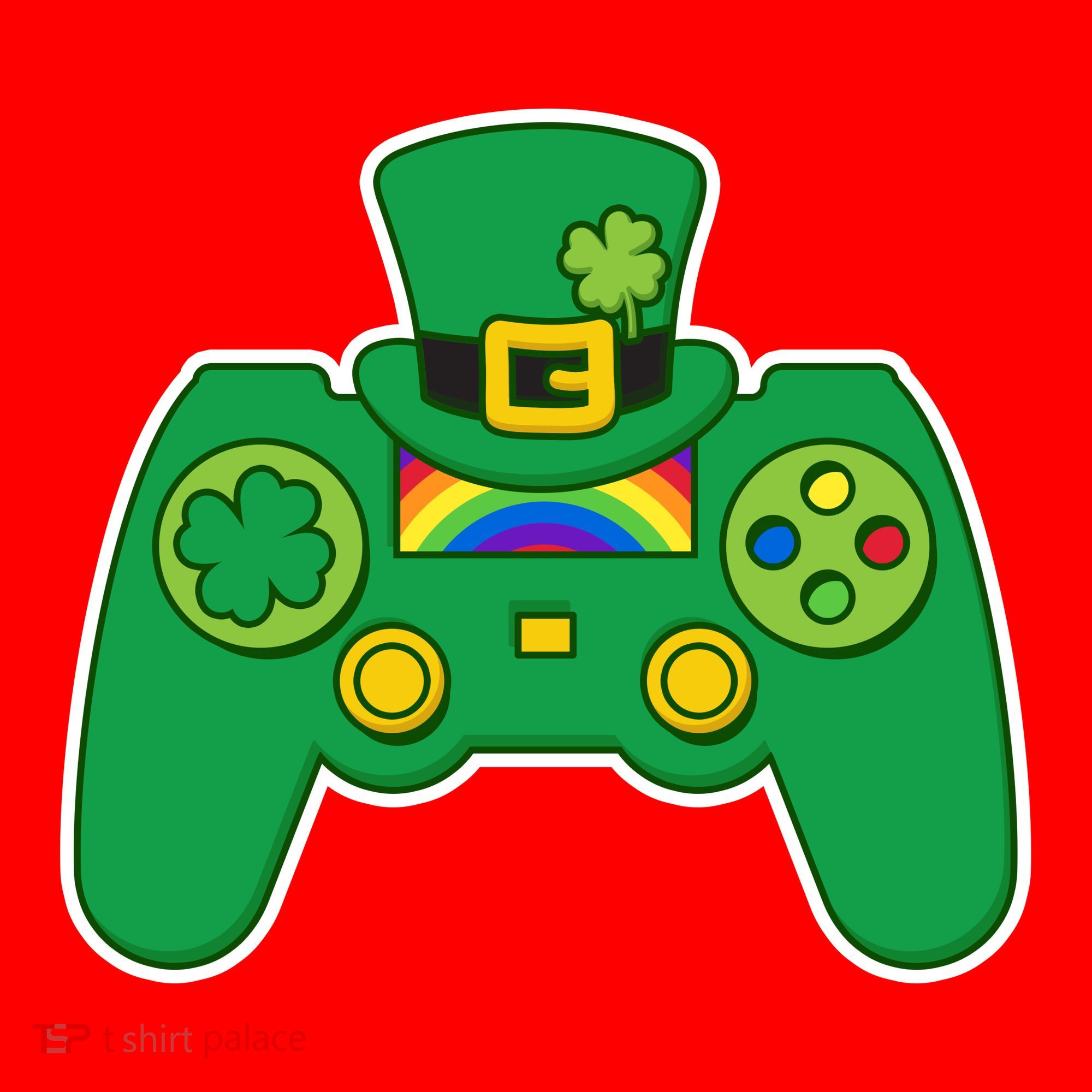 Lucky St Patrick's Day Video Game Controller Santa Hat