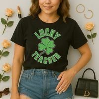 Lucky Teacher St. Patrick's Day Comfort Colors Boxy T-Shirt thumb 2