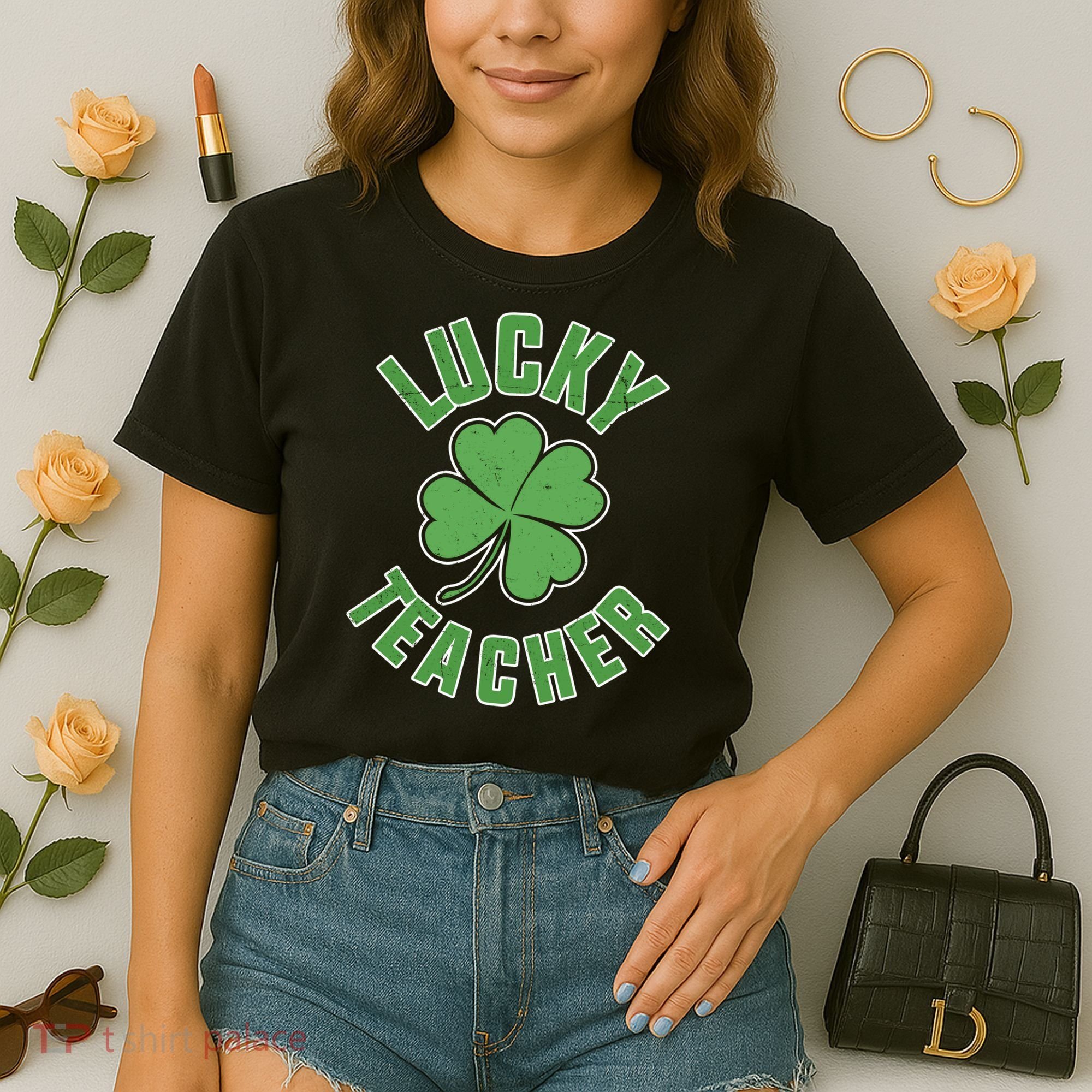 Lucky Teacher St. Patrick's Day Comfort Colors Boxy T-Shirt