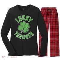 Lucky Teacher St. Patrick's Day Women's Long Sleeve Flannel Pajama Set  thumb 0