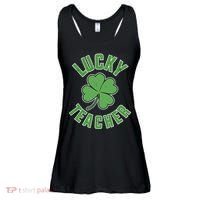 Lucky Teacher St. Patrick's Day Ladies Essential Flowy Tank thumb 0