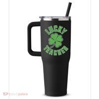 Lucky Teacher St. Patrick's Day 40oz Vacuum Insulated Stainless Steel Travel Tumbler thumb 2