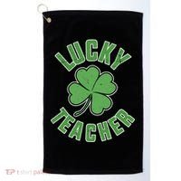 Lucky Teacher St. Patrick's Day Golf Towel thumb 0